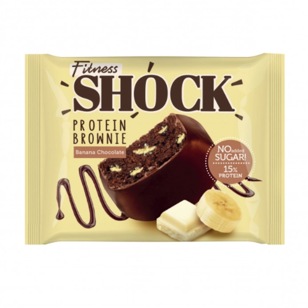Диетическое питание FITNESS SHOCK печенье в шоколаде 50 g Брауни банан