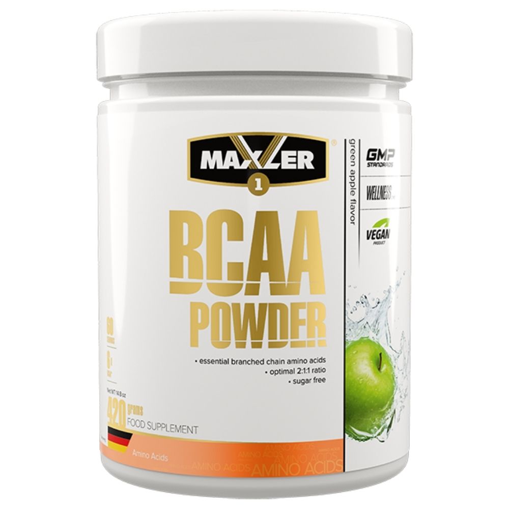 Аминокислотный комплекс Maxler BCAA Powder (БЦАА) 420 g Зеленое яблоко