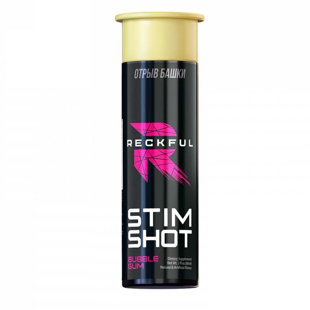 Предтренировочный комплекс Reckful Stim shot 60 ml Жевательная резинка